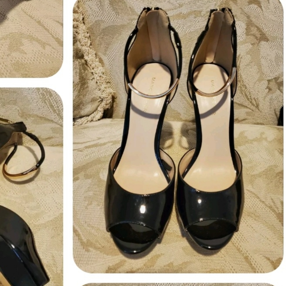Marc Fisher Black Patent Leather Heels 4" ~Size 9M